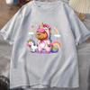 New Cute Unicorn Capibala Print Casual Tshirt Women T Shirt Summer Casual Short Sleeve Harajuku Tops Unisex Tops