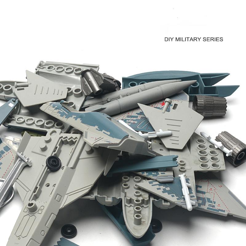 Modern Military Fighter Model Russian Air Force Sukhoi Su-35 Su-57 Assemble Copter Airplane Puzzle Building Block Assembly Toy
