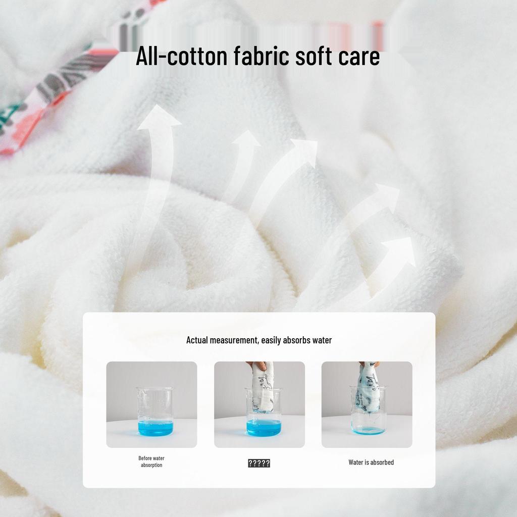 Newborn Pure Cotton Hooded Poncho Bath Towel - Thickened for Autumn/Winter