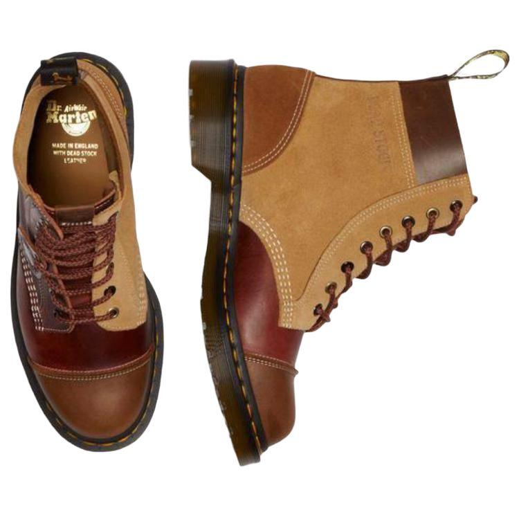 Dr. Martens Leather Comfortable Versatile Short Martin Boots Women boots Brown 31857649