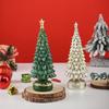 Resin Christmas Tree Figurine Ornament Miniature Christmas Tree Decoration for Living Room Bedroom Office Desk Display