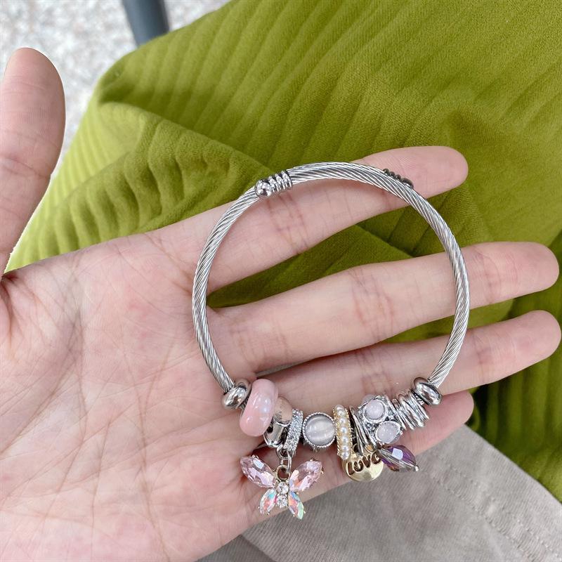Pan's Dreamy Butterfly Dream Catcher Pearl Bracelet for Women