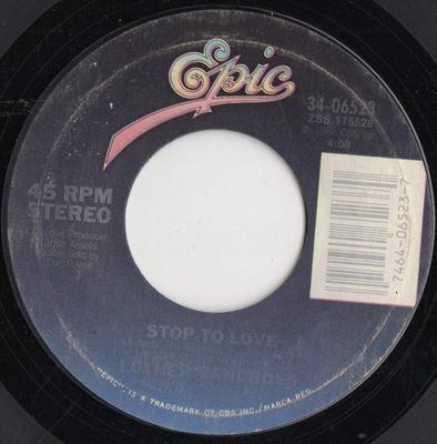 7inch Record LUTHER VANDROSS - Stop To Love 3406523 Epic 1986 US Dance & Electronica Used