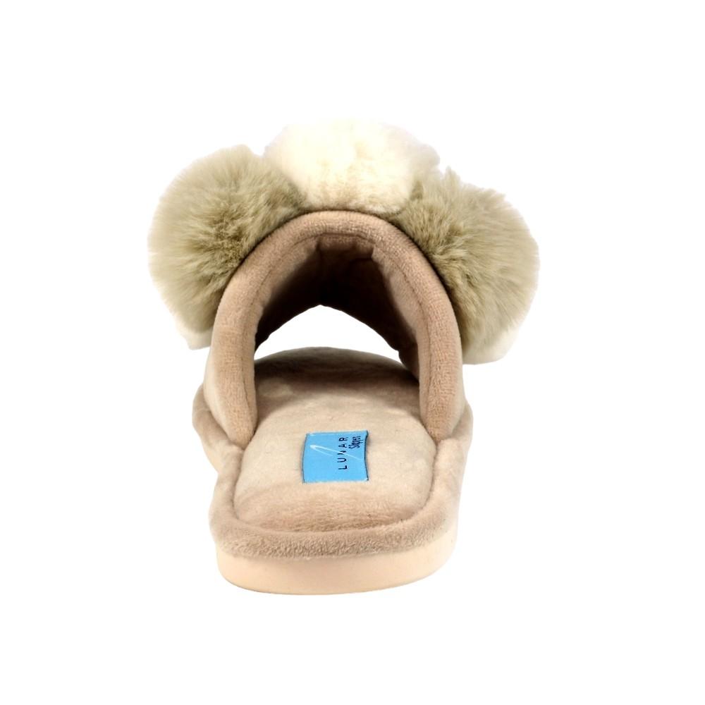 Lunar Womens/Ladies Ocelot Print Slippers