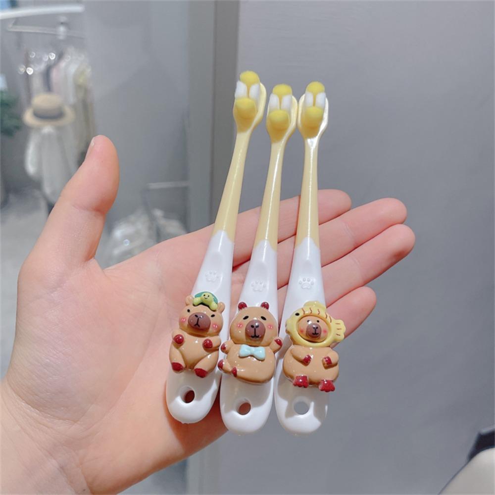 Anime Capybara Toothbrush Soft Fibre Hair Capybara Cartoon Children Toothbrush Toothed Care Eco-Friendly Cleaning Oral Tool