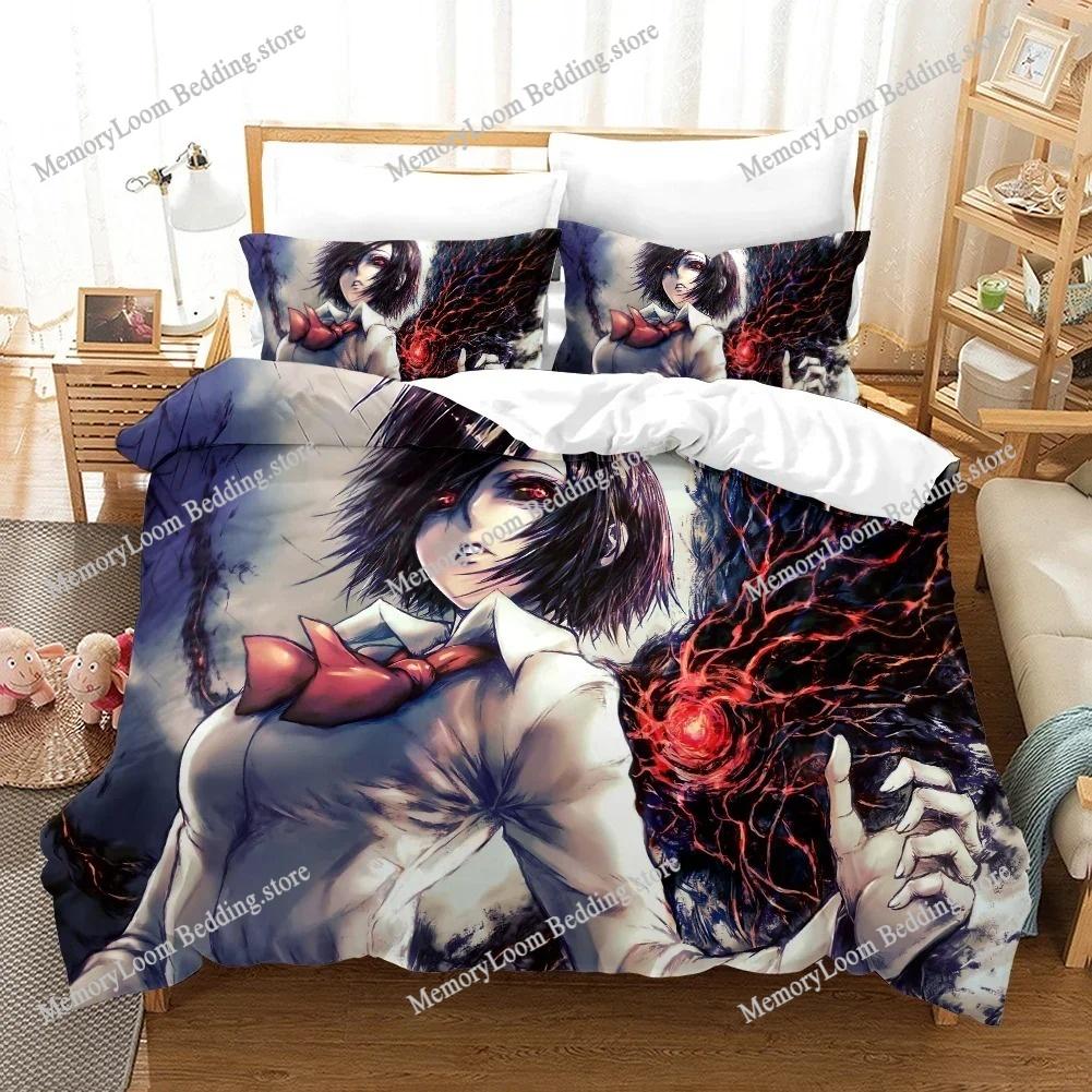 Tokyo Ghoul Modern Bedding Set Single-Twin-Full-Queen-King Size Adult Kid Bedroom Breathable Duvet Cover 3D Print Vibrant Anime