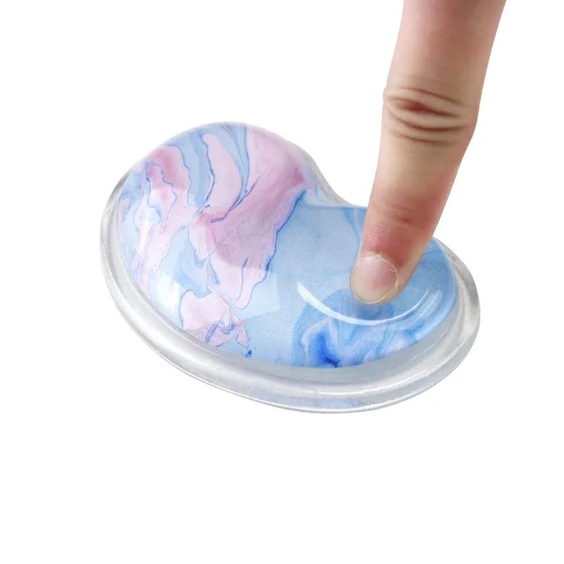 Crystal Wrist Rest Mouse Pad Creative Heart Shape Transparent Wrist Support High-quality Silicone Comfortable Soft Mouse Pad
