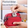 Women's Multifunctional PU Leather Double Zipper Small Wallet and Coin Purse