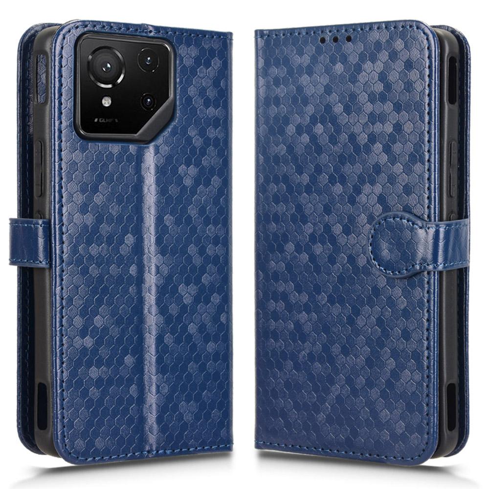 Pro Asus ROG Phone 9 5G/ROG Phone 9 Pro 5G Peněženkové pouzdro Vzor teček Ražba PU Kůže Kryt na telefon