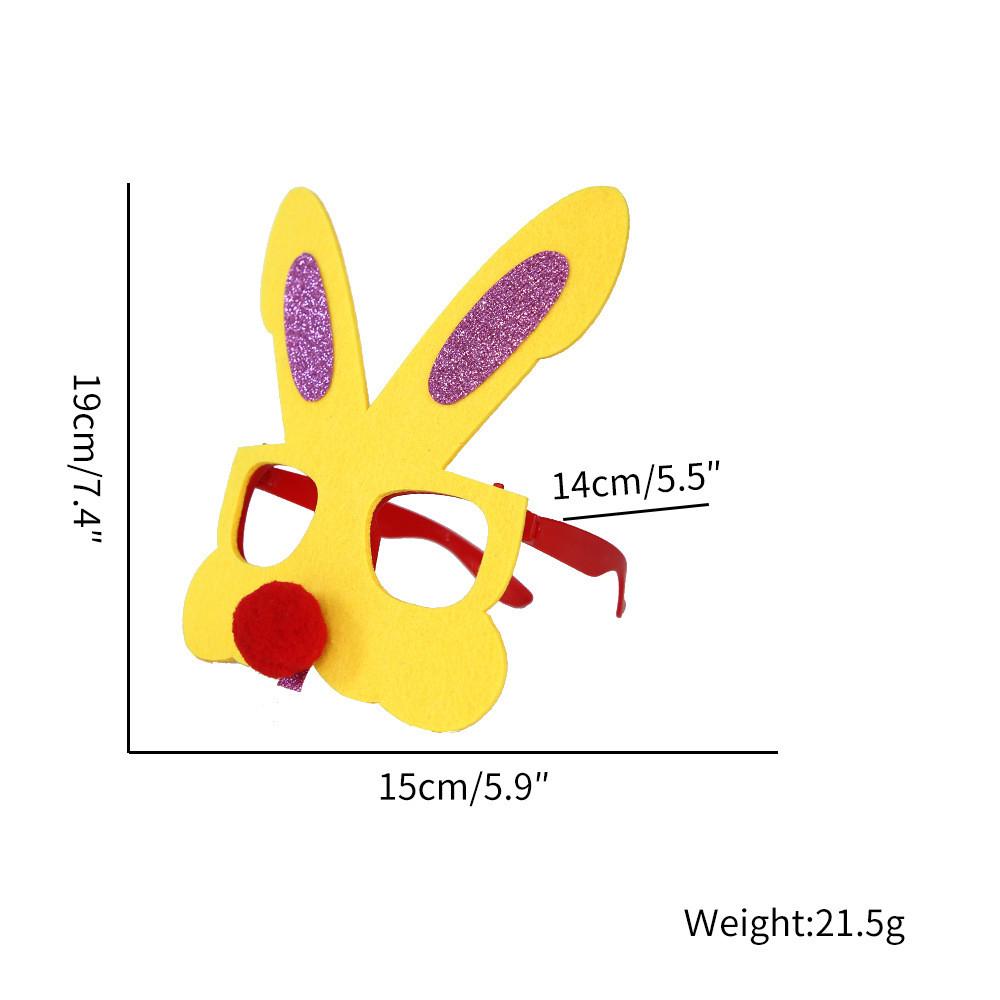 Vibrant Plastic Easter Glasses With Bunny Ears And Colorful Egg Decorations