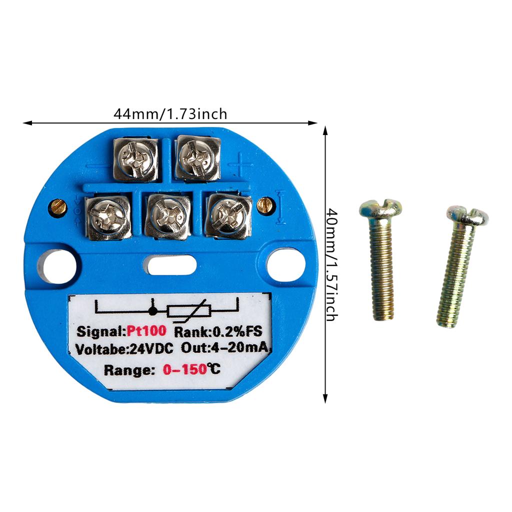 DC24V Temperature Transmitter Module 4-20mA Output PT100 Sensors for Precise Temperature Control Electronic Components