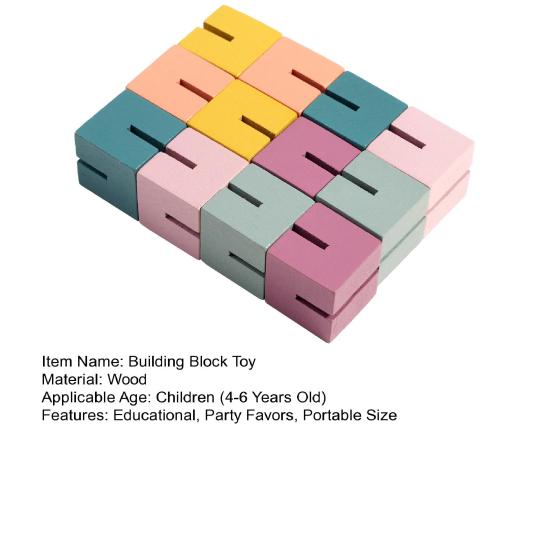 Holz-Drehblock-Spielzeug, tragbar, für unterwegs, pädagogisches 3D-Puzzle, bunter gedrehter Würfel, sensorisches Spielzeug, Geschenk für Kleinkinder, Jungen und Mädchen, Partygeschenke