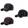 Keep Warm Men Baseball Cap Earflap Winter Snapback Hat Simple Ear Protection Peaked Cap  Autumn