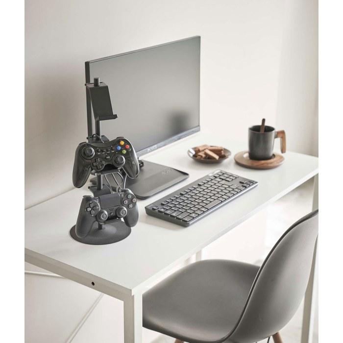 Yamazaki Game Controller Rack Black, Approx. W17xD17xH38.5cm, Charging Compatible, 5089