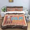 Movie Film Clap Board Patterns Bedding Set Printed Single Comforter Quilt Duvet Cover Pillow Case 3 Pieces Sets Kids Adult Size