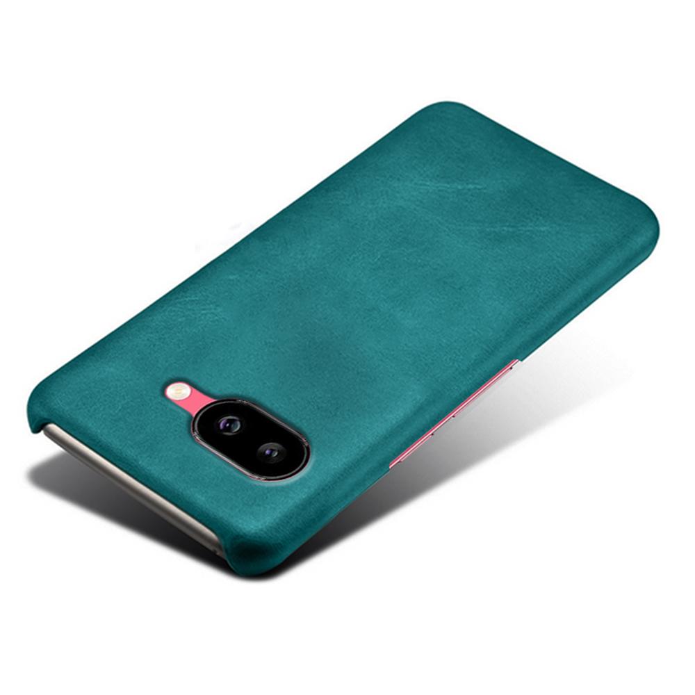 

For Google Pixel 9a Case Calf Texture PU Leather Hard PC Protective Phone Cover Brown