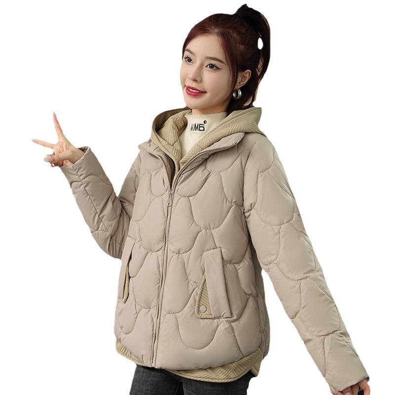 Cotton Jacket, Women's, Korean Version, Hooded, Thick and Warm, Bread Jacket, Down Cotton Jacket, Outerwear
