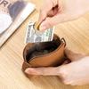 Genuine Leather Mini Shell Change Bag Women's New Japanese Vegetable Tanned Cowhide Niche Coin Bag Portable Zipper Storage Bag