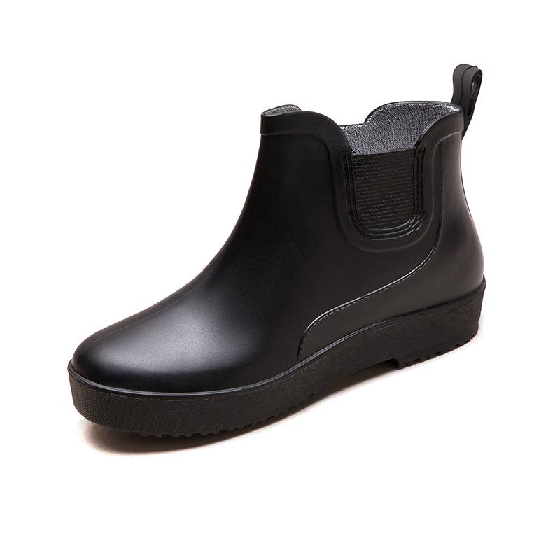 Korean Style Women's Low-Cut Non-Slip Rubber Rain Boots - Fashionable, Short, and Warm
