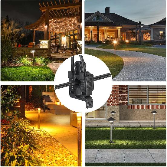 EDISHINE 10-Pack Low Voltage Wire Connector, Landscape Lighting Cable Connectors Waterproof for Landscape Lighting/Pathway Light/Spotlight,