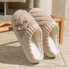 2025 new plush cotton slippers winter home indoor warm shoes non-slip thick-soled cotton slippers