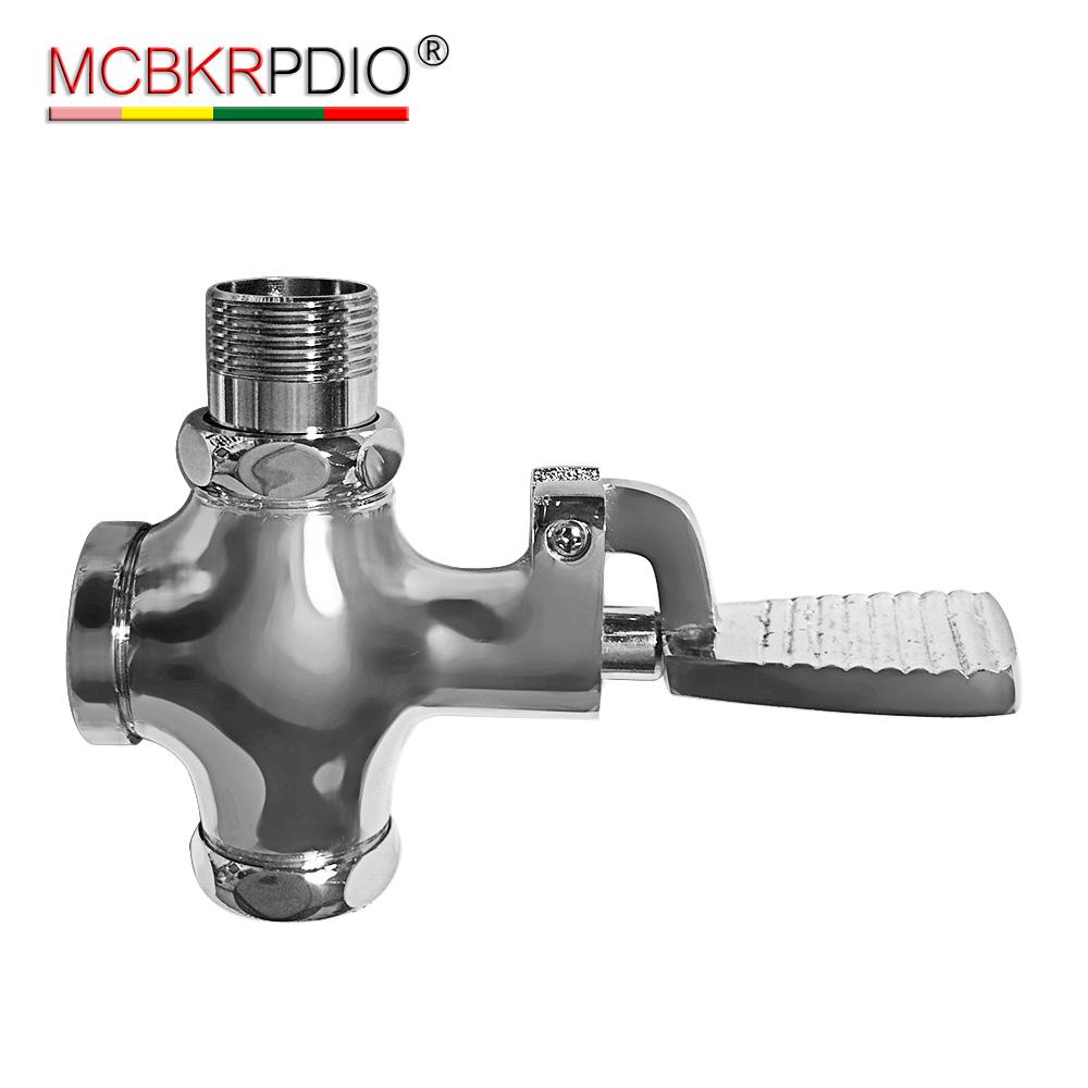 MCBKRPDIO Dual-Flush Bathroom Accessories Pedal Valve Type for Urinal Vanity and Toilet Made of Brass