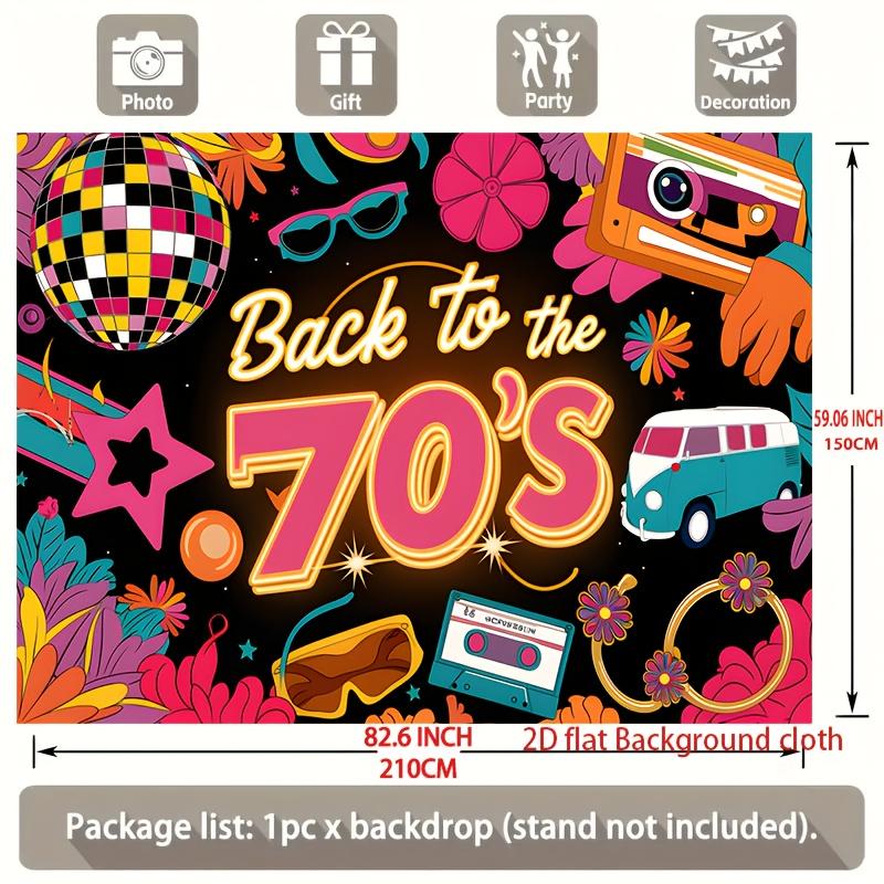 70s disco party background decoration background photo props