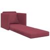 Wine Red Sleeper Sofa 74 X 77 X 81 Cm Fabric