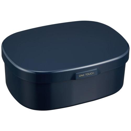 Tatsumiya HAKOYA Quick-Wash Lunch Box, One-Touch, Made In Japan, Large, 900ml, Navy, Microwave and Dishwasher Safe