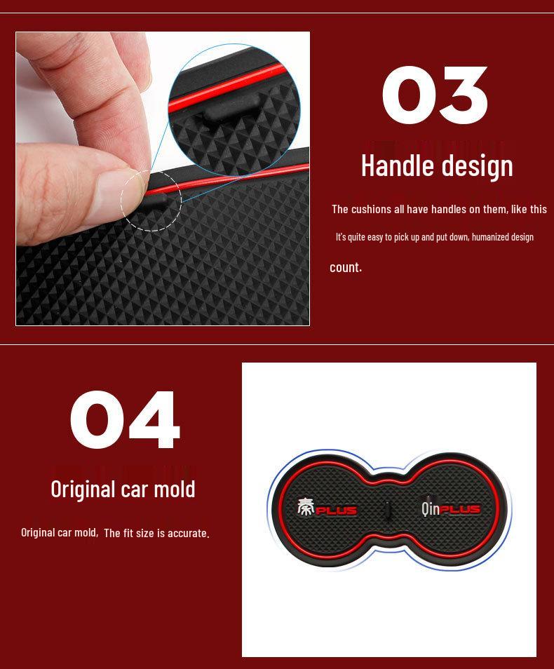 BYD Qin Plus Door Slot Cup Holder Pads: Modified Car Interior Decor
