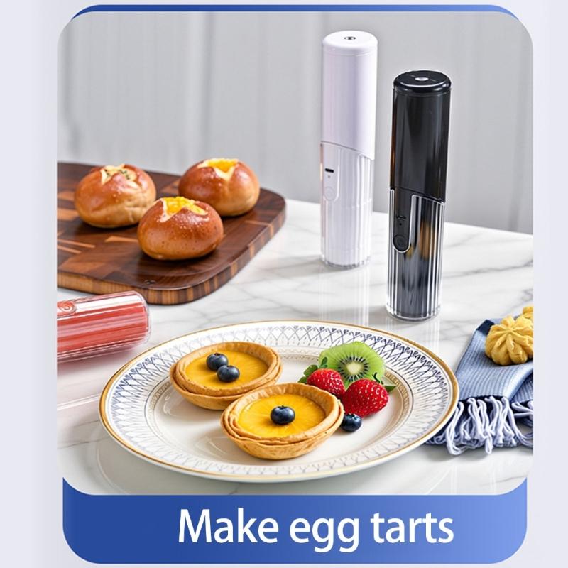 Small Handheld Mixer 3 Speed Mode Wireless Operation Foldable Storage Double Stainless Steel Whisks Attachments