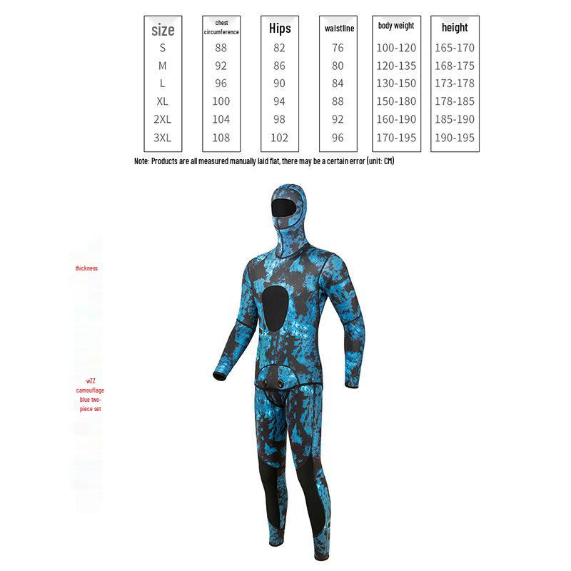 3MM Full-Length Dive Suit for Cold Water and Surfing