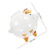 Glass Piggy Bank Clear Transparent Pig Shaped Money Pot for Birthday Gift Decorative Saving Jar Desktop Coin Box