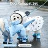 Pet Puppy Dog Raincoat Rain Jacket Coverage 4 Legs Full Body Protection Waterproof Rainboot Small Dogs Pet Teddy Raining Coat