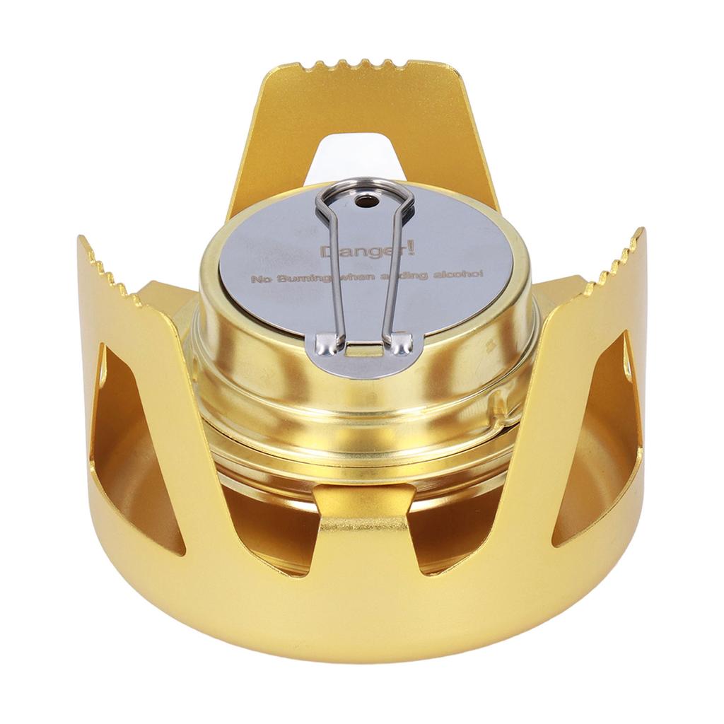Portable Mini Picnic Stove Brass Spirit Burner for Outdoor Camping Hiking Backpacking BBQ