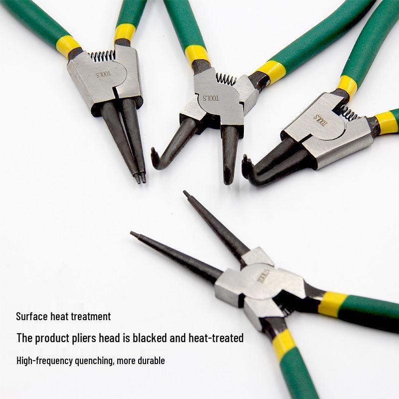 7" Yellow Snap Ring Pliers: Internal/External Circlip & Retaining Ring Tools