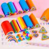 6 Pcs Pencil Erasers Back to School Erasers Rainbow Erasers Love Heart Eraser Reward Gift For Kids Writing Correction