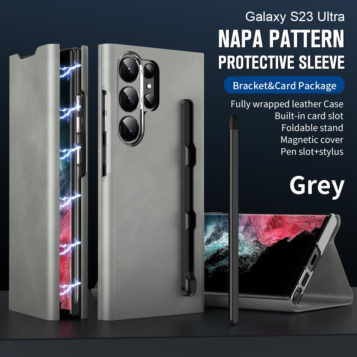 

Чохол із тримачем S Pen для Samsung Galaxy S23 Ultra S22 Plus S21 Чохол Гаманець Шкіряний фліп Магнітна підставка Кліп Сумка Захисний чохол For Galaxy S21