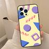Abstract 80s pop art style graphics Phone Case For iPhone 16 15 14 11 12 13 17 Pro Max mini 15 16 Plus 16e 17 Air Cover Coque