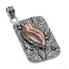 Rhodochrosite Gemstone Handmade 925 Sterling Silver Jewelry Pendant 2.56" SU-3817