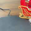 Innovative saisonale Heimdekoration Schwebender Weihnachtsmannschlitten, Fliegender Schlitten Magnetische Levitation Weihnachtsdekorationen, Festliches Schreibtisch-Klaus Tischplatten-Ornament