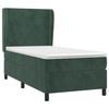 3129066 vidaXL Lit à sommier tapissier avec matelas Vert foncé 90x190 cm
