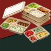 ShouHe Biodegradable Disposable Compartment Lunch Boxes & Lids