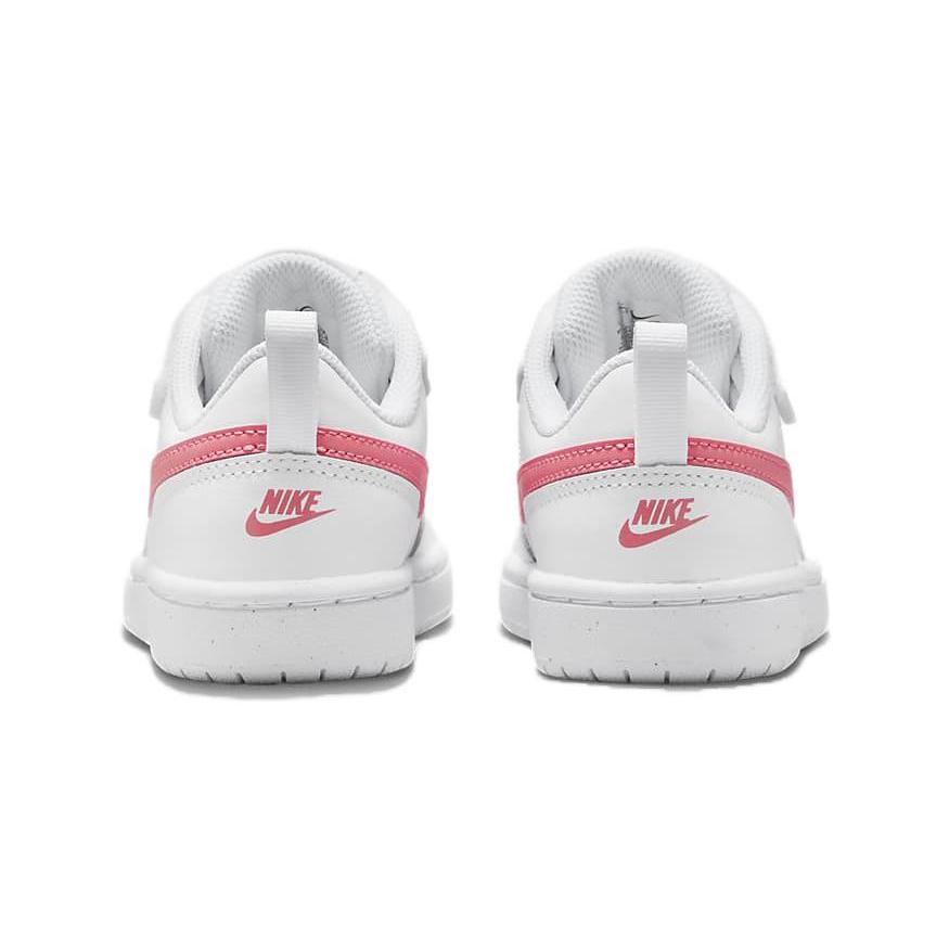 Nike Court Borough Low 2 PreSchoolV 'White Coral Chalk' (Unisex) White / Coral Chalk / Light Orange Kids' Skateboarding Shoes BQ5451 124