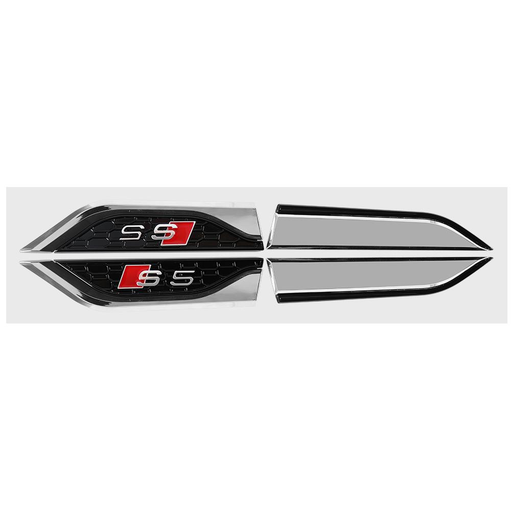 1 Pair 3D ABS S5 Badge Car Fender Side Wing Emblem Sticker Auto Refit Decals For WQ RS5 A1 A3 8P A4 B5 B6 B7 B8 C5 S RS TT RSQ 4Rs34