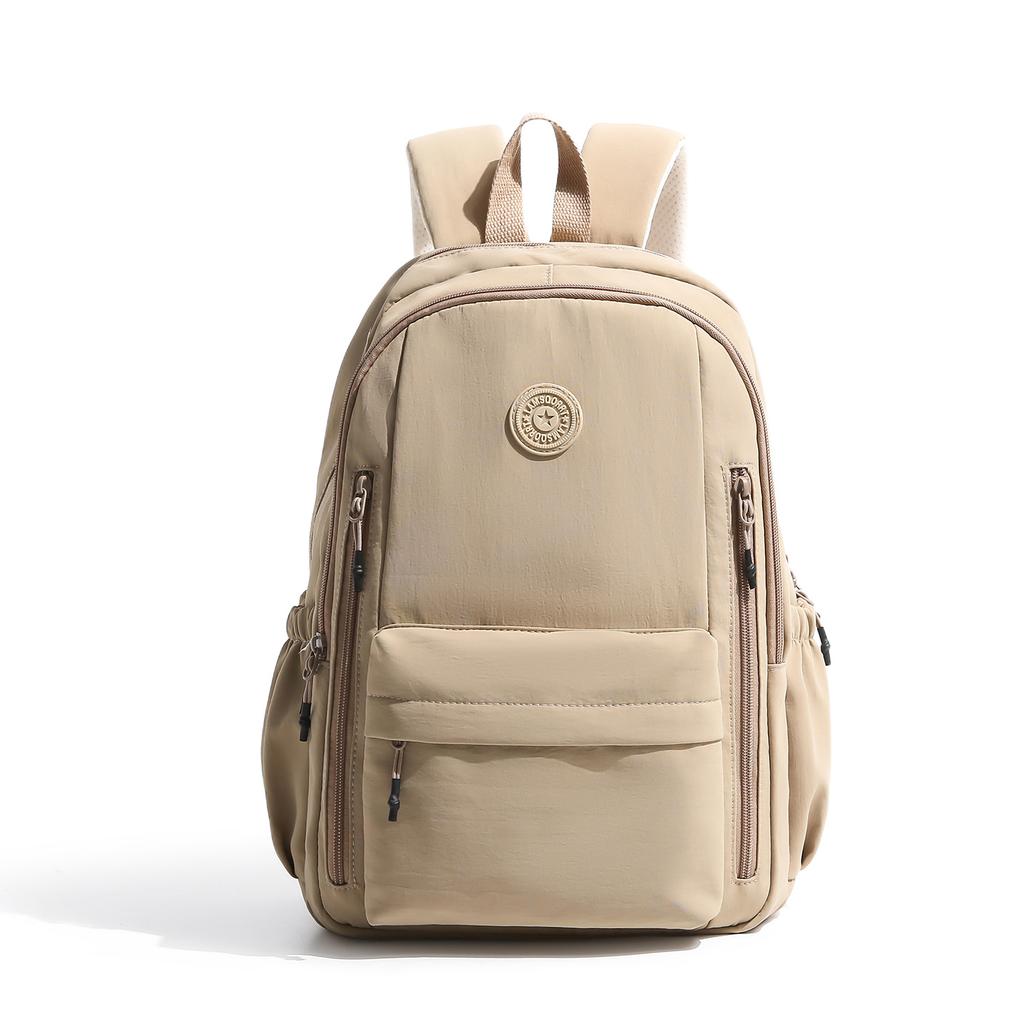 Schoolbag Casual Anti-splashing Nylon Bag Large Capacity Women's Backpack Trendy Outdoor Travel Bag Lightweight Student Schoolbag