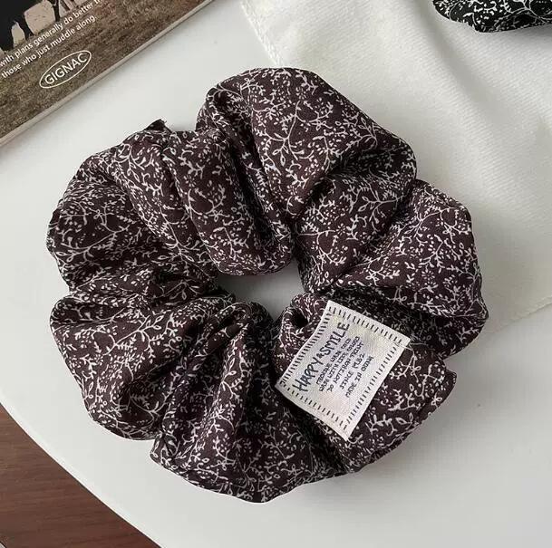 Korean retro fabric large intestine hair band female elegant hair tie rope rubber band high ponytail head jewelry headband