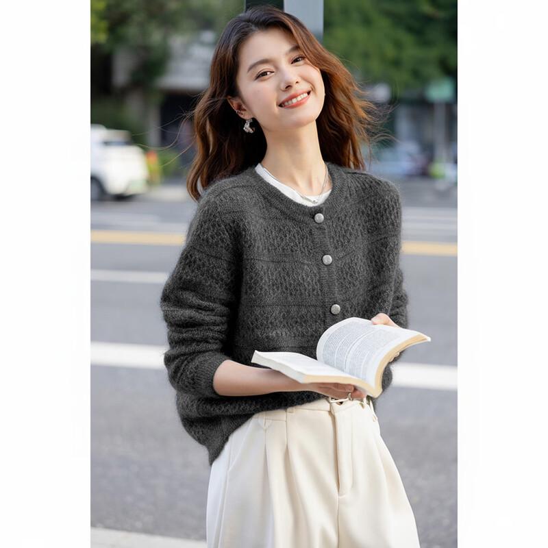 Mokana Women's Double-Layer Knit Long-Sleeve Sweater