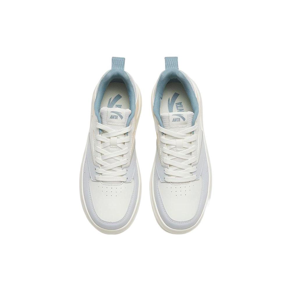 Anta Slip Resistant, Abrasion Resistant, Lightweight Low top Skateboard Shoes Women's Oat White 922328060-2