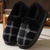 Men's Large Fur-Lined Cotton Slippers, Winter Warm, Sizes 45-48